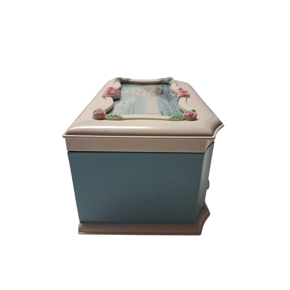 Blue Dancing Ballerina Couple Musical Jewelry Storage‎ Box
